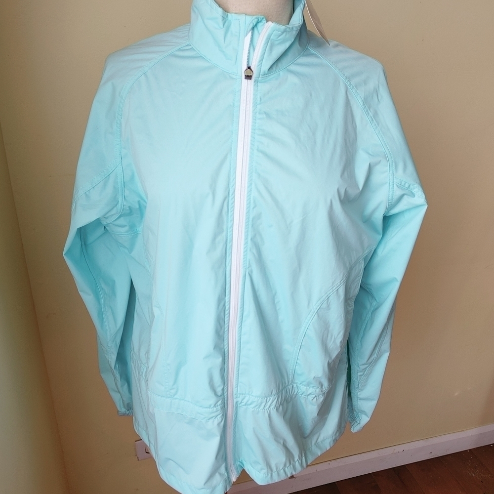 LW Level Wear women's Rainbreaker Jacket size Large‎ Blue